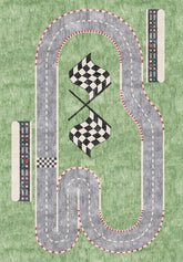 Race Track Kids Rug Design - Seggada