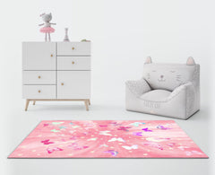 Butterflies Kids Rug Design - Seggada